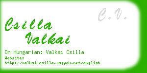 csilla valkai business card